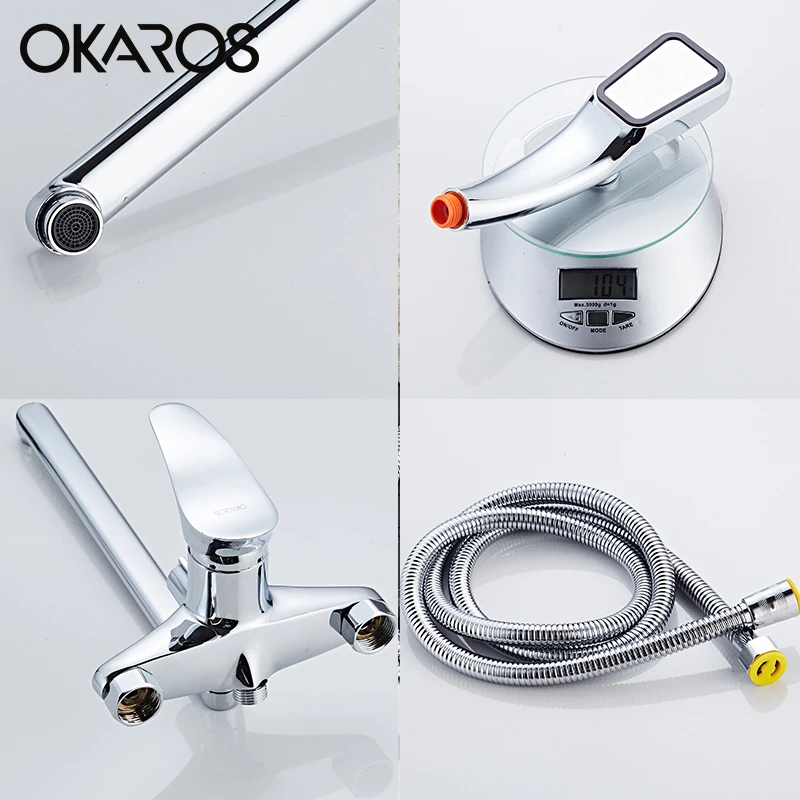 Okaros Bathtub Wall Mounted Chrome Rustic Shower Faucet Hand Okaros Bathtub Wall Mounted Chrome Rustic Shower Faucet Hand Head Bathroom Bath System Hot Cold Water Tap Mixer In Faucets From Home