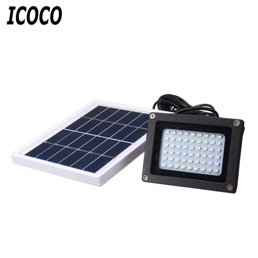

ICOCO 54 LEDs Floodlight Solar Powered Sensor Lamp Light Waterproof IP65 Outdoor Emergency Security Garden Street Flood Light