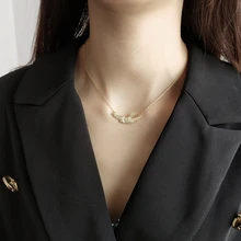 LouLeur collier en argent sterling 925 avec pendentif doiseaux en forme de mouche gratuit, en or, design original, chic, élégant, bijou fin 