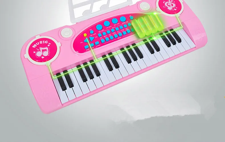 Brinquedos para Crianças 2 em 1 Eletrônica Teclado Jogador Tambores Brinquedo Piano Indoor Crianças Instrumento Musical Aprendizagem Educação 37-chave 20 1 brinquedo piano indoor crianças brinquedos para