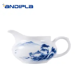 160 мл китайский Стиль ярмарка кружка с ручной росписью пейзаж картины фарфор Cha hai Чай церемония Аксессуары рукоятка ярмарка чашки подарки