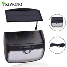 38 Светодиодный светильник на солнечной батарее для наружного сада, стены, двора, забора с разделяемой линией, светильник на солнечной энергии, три режима работы, функциональный