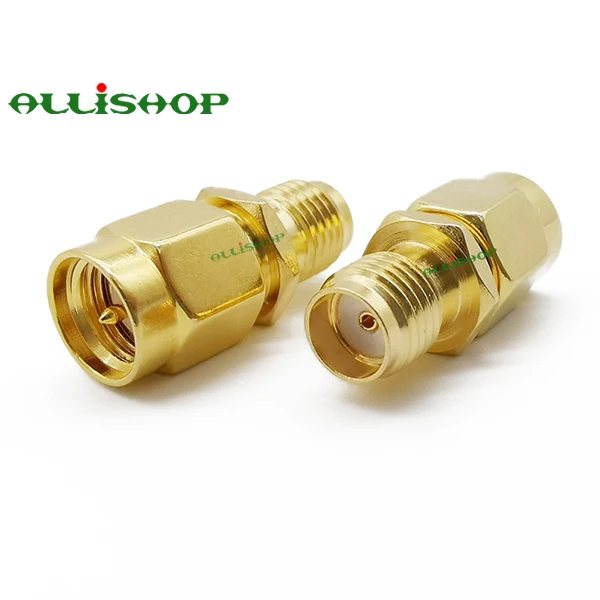 2Pcs SMA RP SMA Male Female RF Coaxial Coax SMA Adapter Kit SMA Male Female WiFi Antenna Connector SMA Plug Jack RF Converter - Цвет: 1