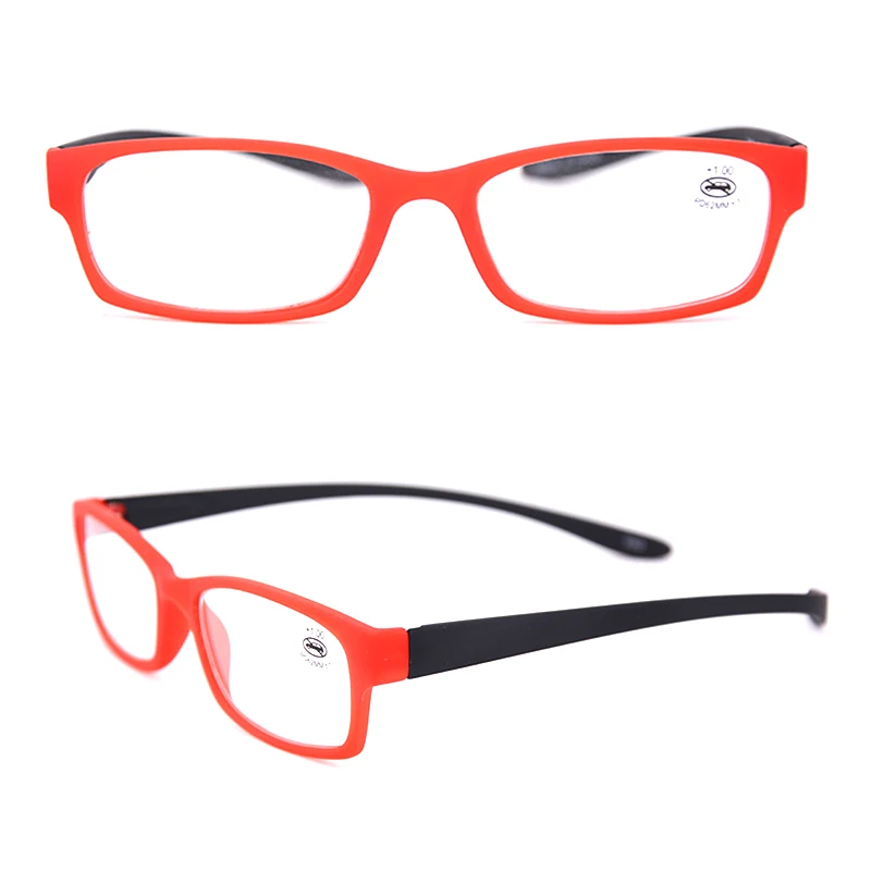 Женские очки для чтения с лямкой на шее для женщин и мужчин, красные дешевые мужские пластиковые очки для чтения, синие с тканью и мешочком, высокое качество, зеленые - Цвет оправы: C1 Red