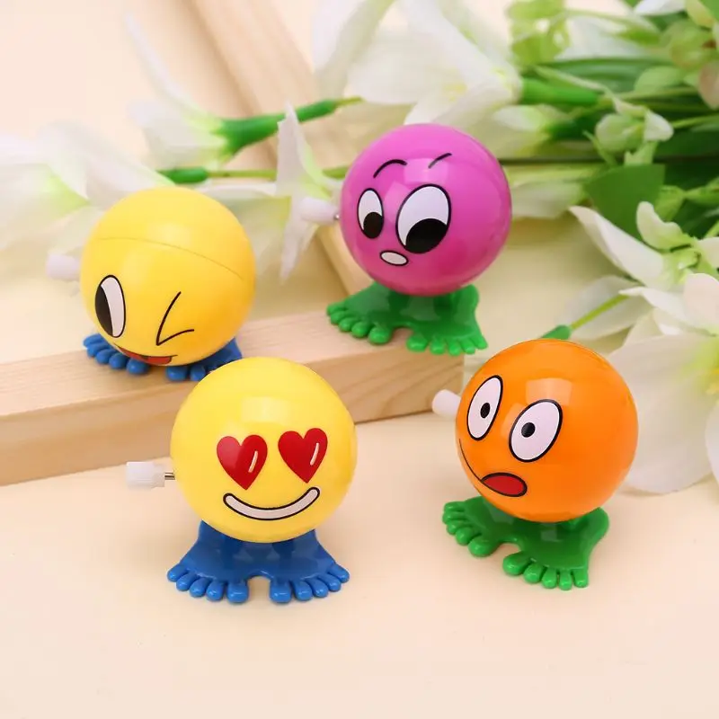Clockwork Jumping Emoji Face Mechanical Educational Toy Kid Gift Desk Decoration