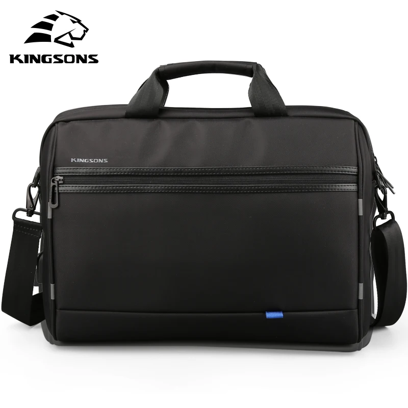 

Kingsons Brand New Handbag Men in Men's Crossbody Bags Nylon Casual Shoulder Messenger Bag 15.6 inches Black Notebook Laptop bag
