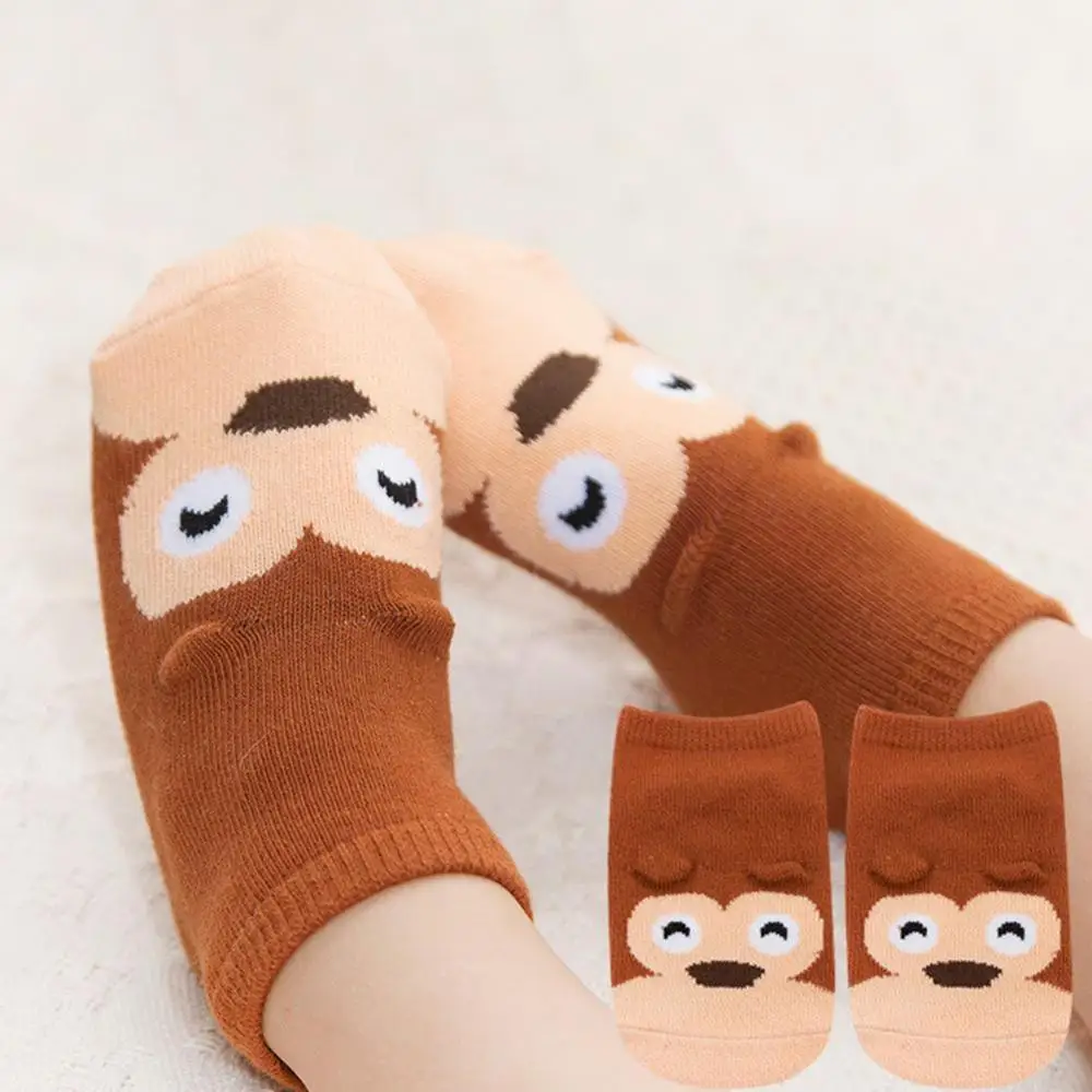 Детские короткие носки для мальчиков и девочек, теплые мягкие носки из комбинированного хлопка с кроличьими ушками на весну, осень и зиму для малышей - Цвет: D2