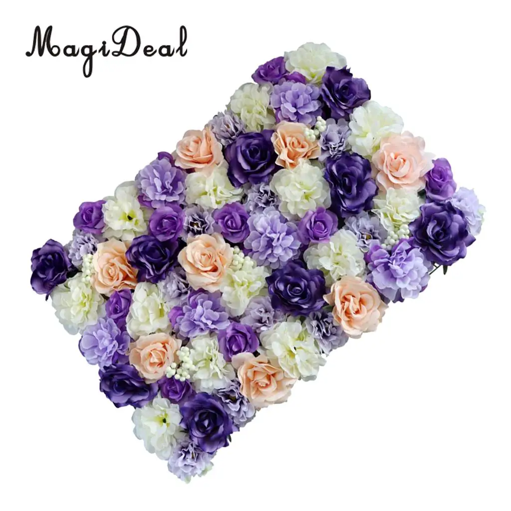 Artificial Rose Flower Wall Panels Wedding Anniversary Venue Flower Arrangement DIY Art Decor Photo Backdrops