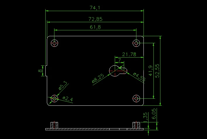 Szomk небольшой корпус электроники для pcb проекта box(1 шт.) 74*55*28 мм Температура humitity сенсор управление коробка с настенным креплением