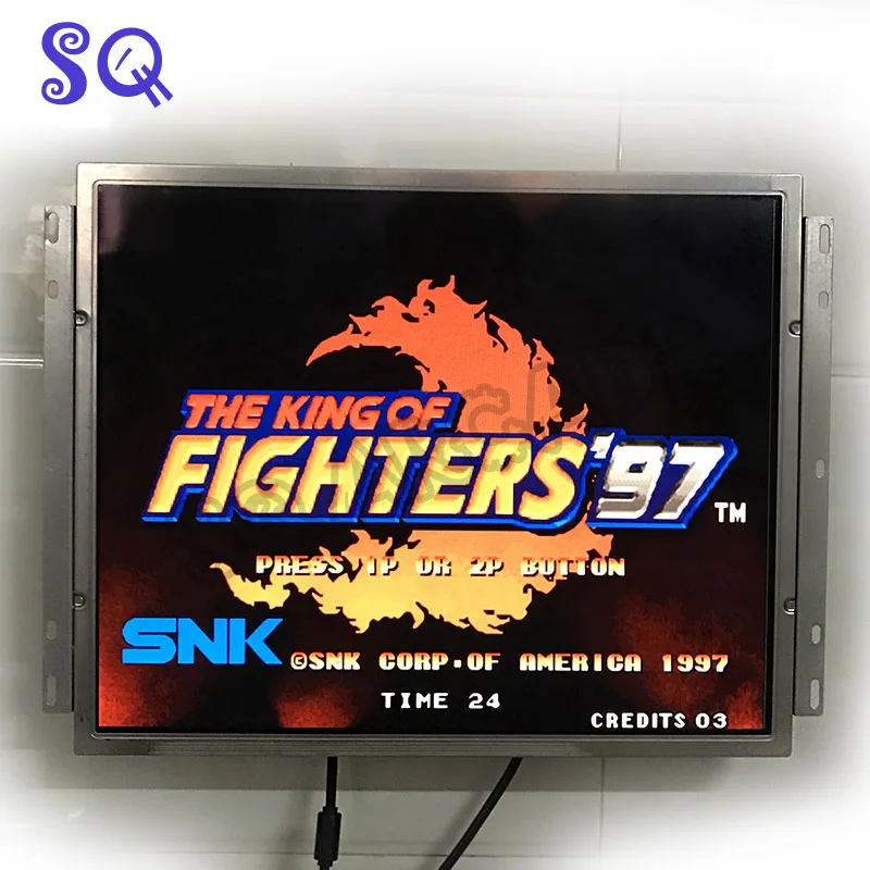 2pcs /set 19 inch (4:3) Open Frame LCD Screen With Holder Support VGA & DVI Input For Cabinet/Cocktail/Slot Games Arcade Machine