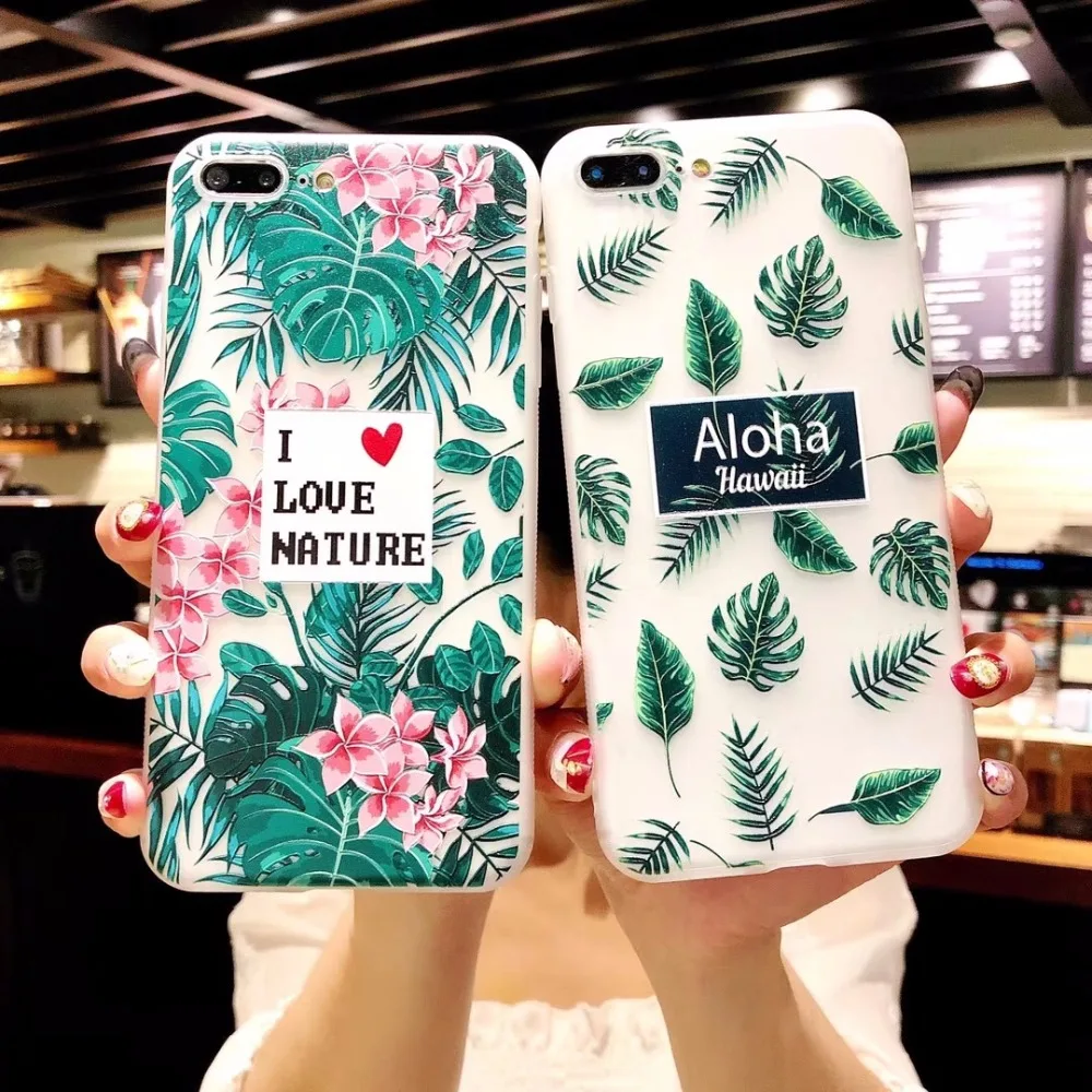 ZMASI Fashion Hawaii Aloha Phone Case for iPhone X Cases for iPhone 7 8