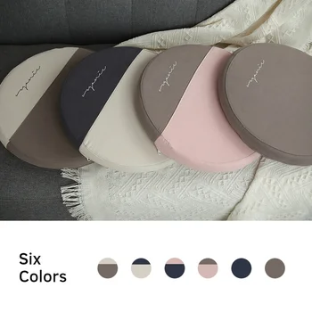 

Nordic Simple Round Stitching Color Memory Cotton Cushion Hemp Cushion Floating Window Cushion Sofa Pillow 32 Cm