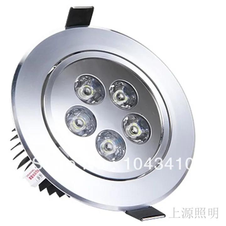 

Toika Wholesale 20PCS 5W LED Downlight 110V 220V White Light Energy Saving Round Ceiling Recessed Spot Downlight Lamp