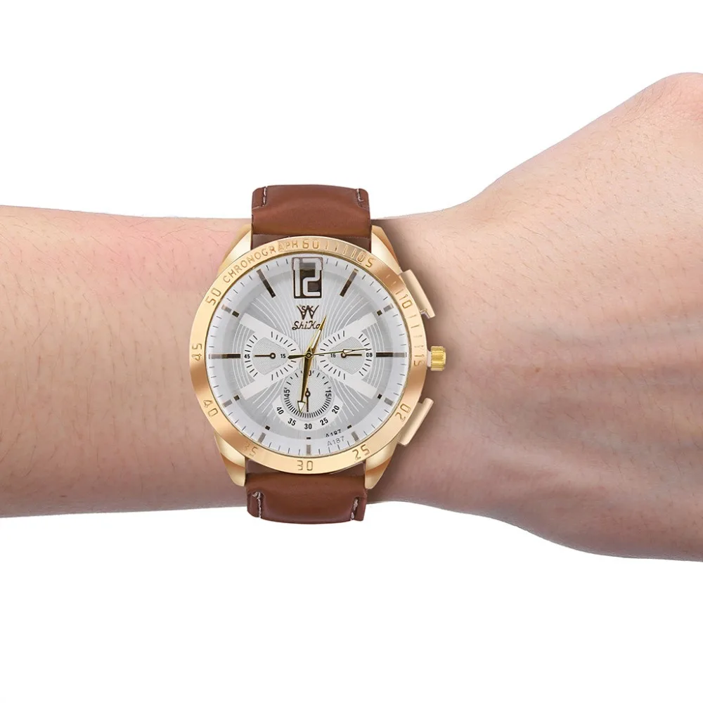 2019 мужские часы брендовые модные спортивные кварцевые часы с большим циферблатом мужские роскошные кожаные водонепроницаемые часы