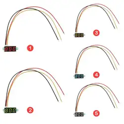 0.28in 19,5 см линии Мини DC 0-100 В 3-Провода вольтметр светодиодный Дисплей цифровой Панель метра точность 5 цветов Цифровой вольтметр