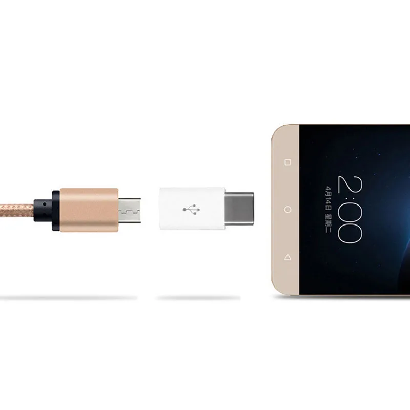 10 Pcs USB 3.1 USB-C Type C Male to Micro USB Female Adapter Converter Charging Adapter