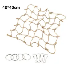  40*40cm Parrot Climbing Net Bird Toy Swing Rope Net Bird Stand Net Hammock With Hook Bird Hanging Climbing Chewing Biting Toys 