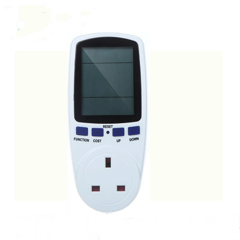 

UK Plug Energy Meter Monitor Watt Amps Digital Wattmeter Meters Analyzer Automatic Kwh Power Switch