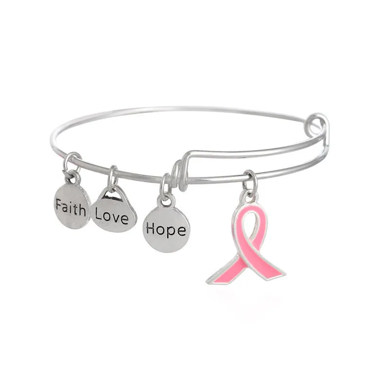 PBR073(1), Wholesale Faith/Love/Hope Charms Breast Cancer ...