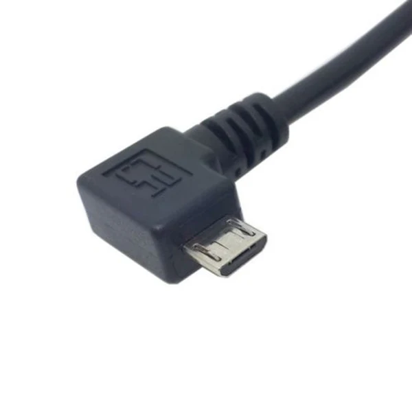 RISE левый угловой 90D Micro-USB OTG для стандартного USB B типа принтера сканер HD кабель DG