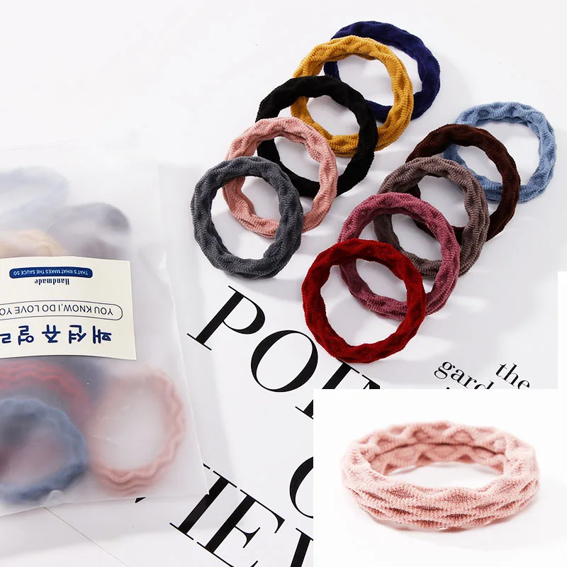 10pcs mix colors 2 10pcs/Set New Women Basic Crude Elastic Hair Bands Ponytail Holder Scrunchie Headband Rubber Bands Fashion Hair Accessories - Цвет: 10pcs mix colors 2