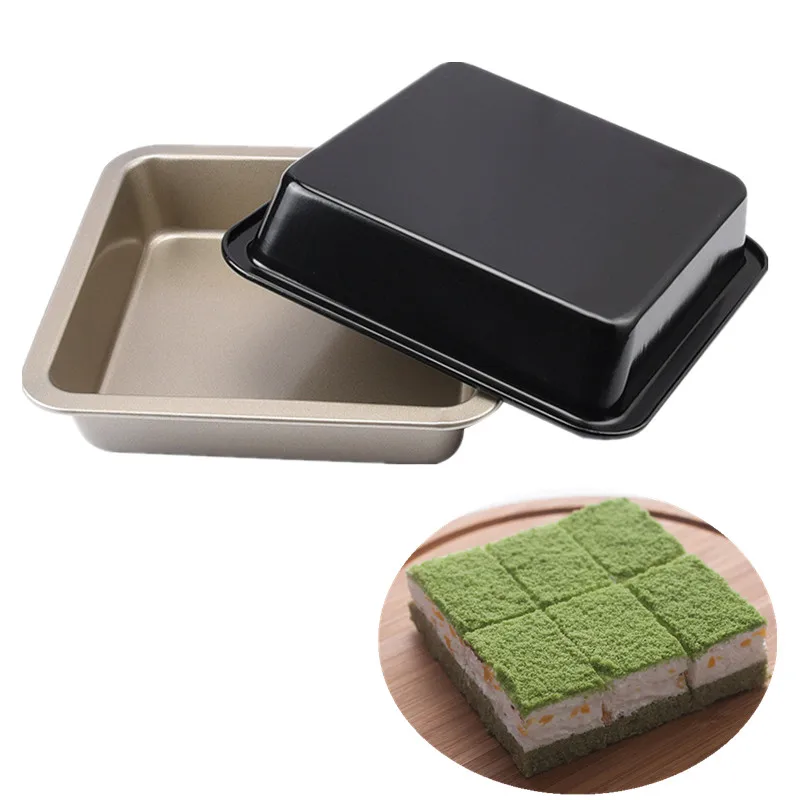 9" Square Metal Cake Molds Black Cake Pan Bakeware Dish Baking Pastry