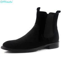 Black Chelsea Boots For Men Genuine Leather Suede Dress Boots Shoes Luxury Brand Slip On Designer Ankle Boots Black Chelsea Boots For Men Genuine Leather Suede Dress Boots Shoes Luxury Brand Slip On Designer Ankle Boots