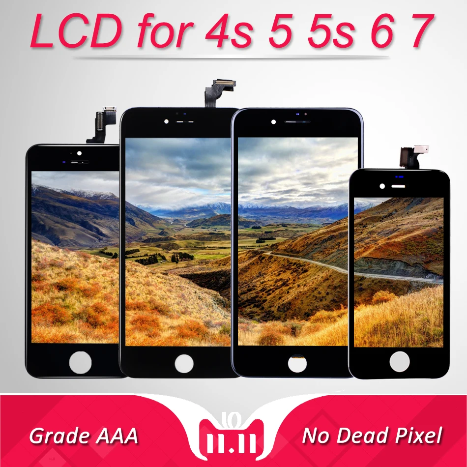 

AAA Grade LCD Display for iPhone 6 Screen Replacement Touch LCDs Digitizer Assembly Part 7 Pantalla No Dead Pixel
