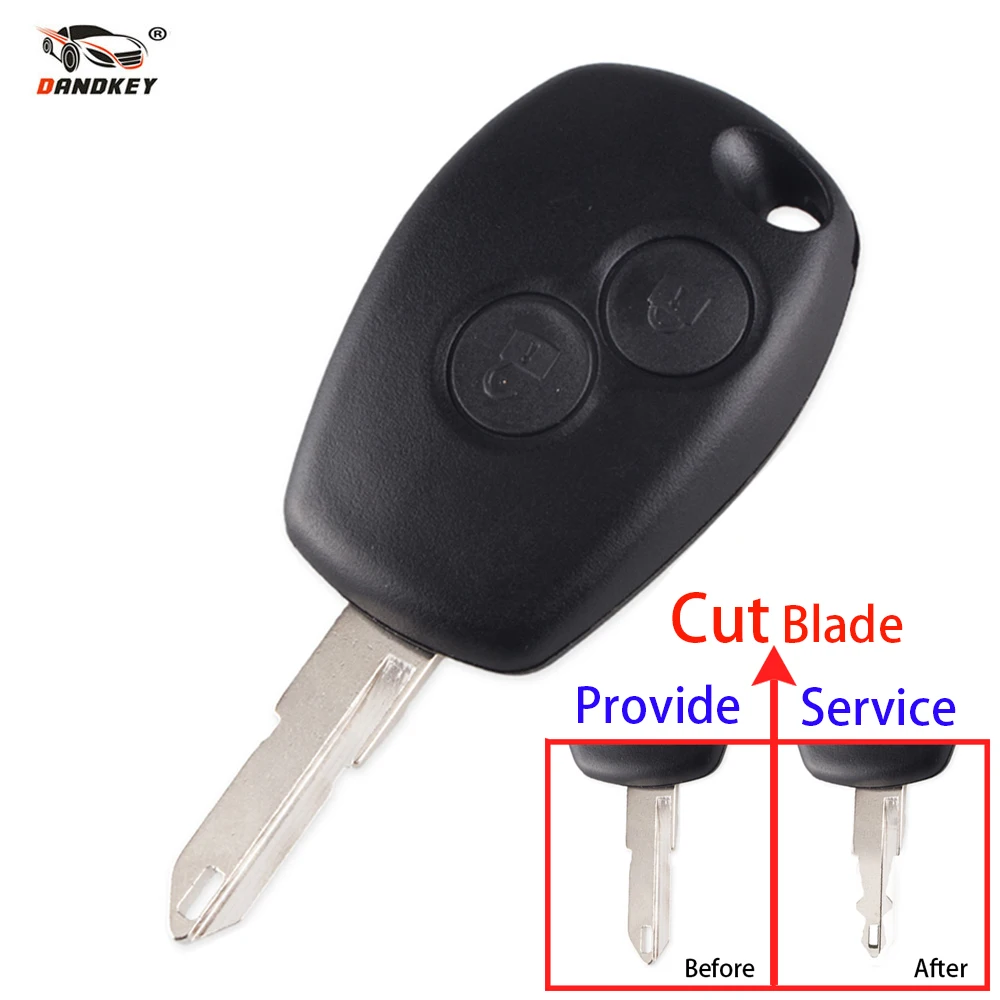 

DANDKEY Remote Car Key Shell 2 Buttons For Renault Megan Modus Clio Modus Kangoo Logan Sandero Duster Alarm Housing Left Blade
