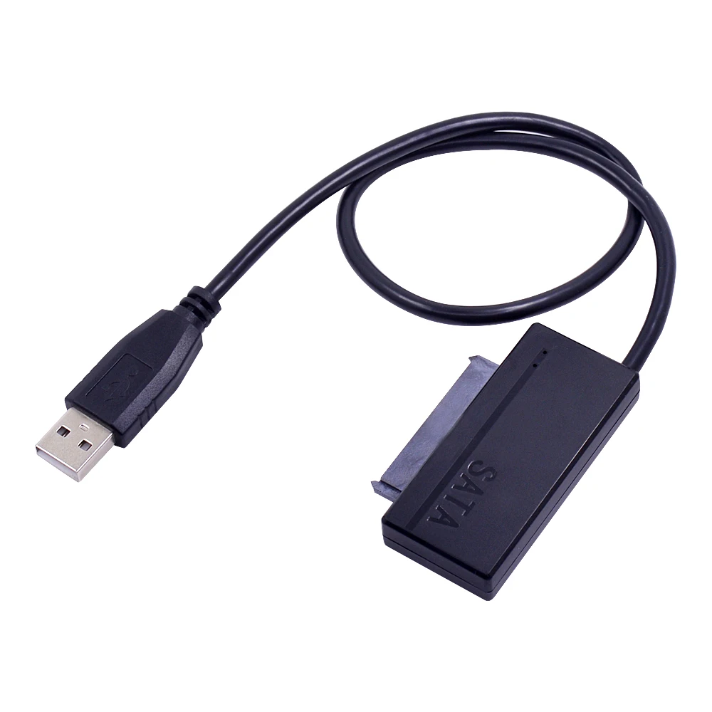 CHIPAL двойной светодиодный USB 2 0 на SATA 3 7 + 15 22Pin кабель адаптер USB2.0 22 контактный