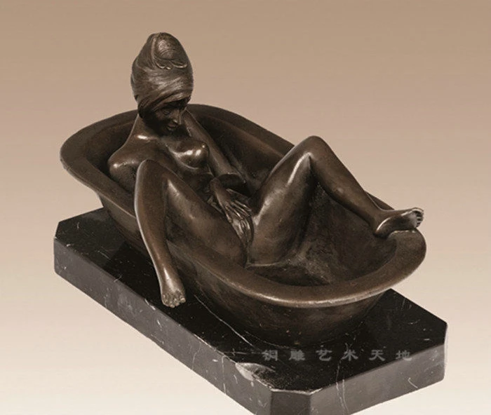 

Art Deco Sculpture Bathing Woman Bronze Statue