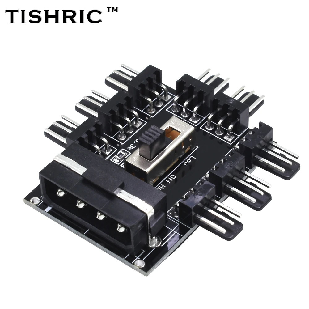 PC Computer 8-Channel 3-pin Cooling Fan Hub