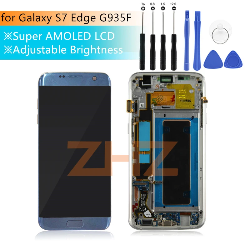 

For SAMSUNG GALAXY S7 edge LCD Display G935 G935F Touch Screen Digitizer Assembly For Samsung S7 Edge lcd with frame repair part