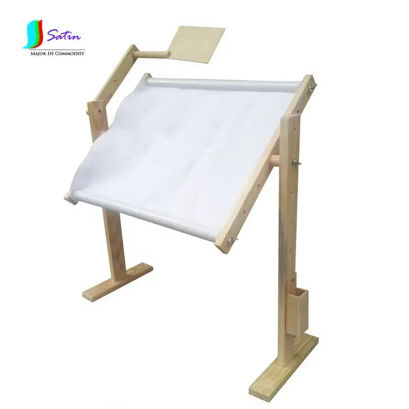Adjustable Solid Wood Cross Stitch Rack,Stand Desktop Wooden Cross