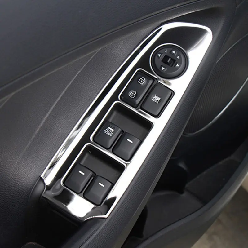 

INTERIOR DOOR WINDOW BUTTON CONTROL PANEL COVER STICKERS FOR KIA K3 FORTE K3 CERATO 2012-2016 2017 ACCESSORIES