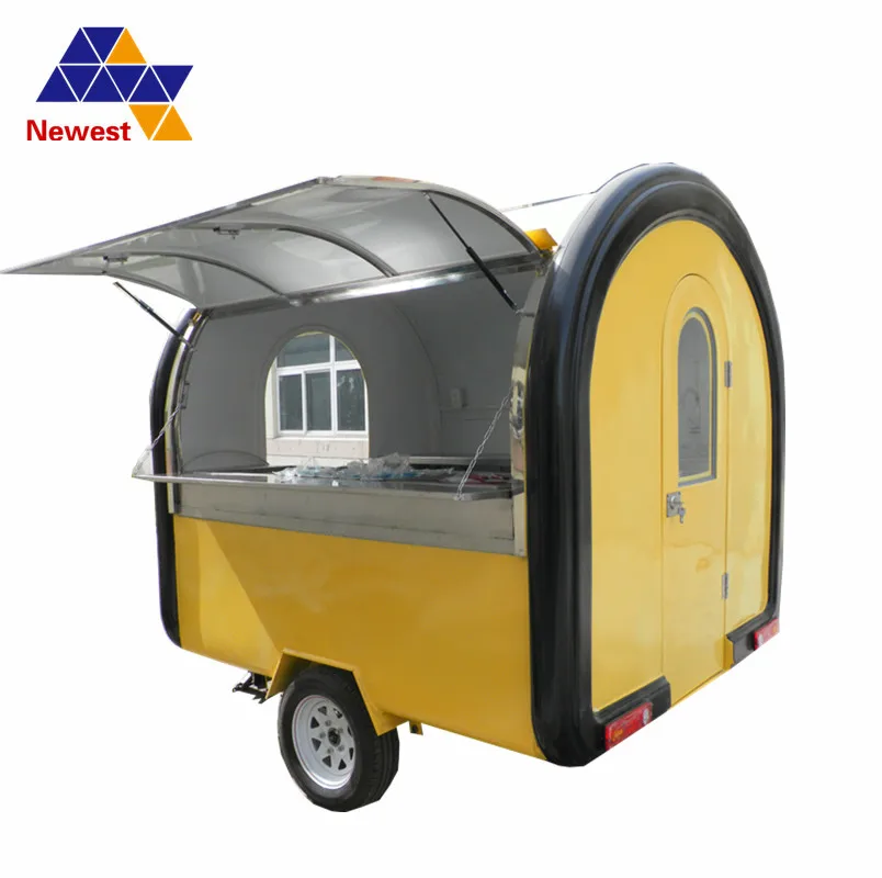 Hot sale fry ice cream snack trailer/ice cream roll machine cart/fry ice cream snack van