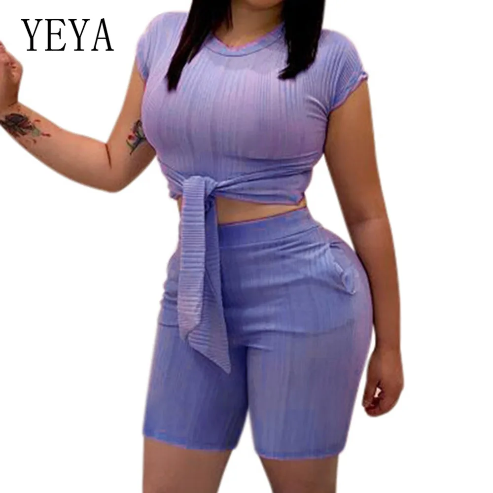 YEYA XXXL 2 Piece Set Casual Fitness Summer Clothes for Women Crop Top and Biker Shorts Sweat Suit Sexy Two Piece Matching Sets YEYA XXXL 2 Piece Set Casual Fitness Summer Clothes for Women Crop Top and Biker Shorts Sweat Suit Sexy Two Piece Matching Sets