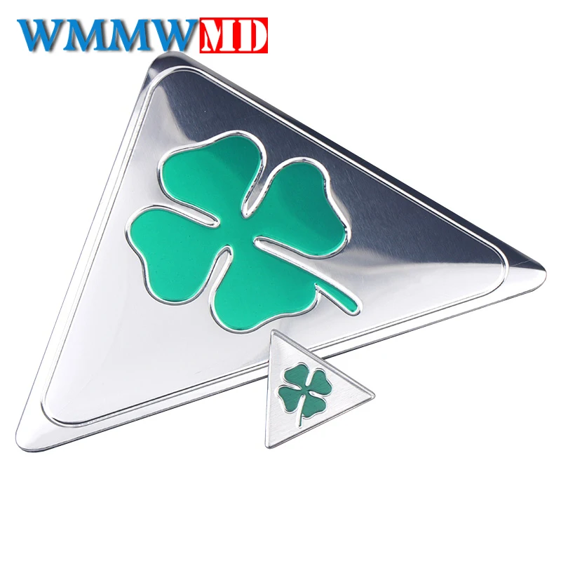 Алюминиевая 3D наклейка 1 шт. для Alfa Romeo Quatrefoil Green Delta 147 156 166 GT Автомобильная боковая