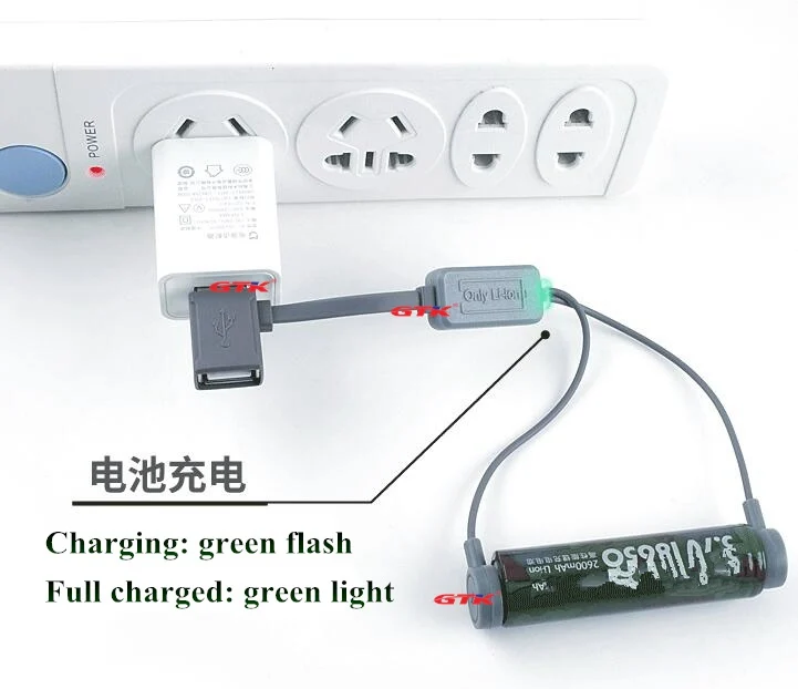 Magnetic attraction 3.7V lithium Li-ion universal charger 5v USB cable 18650 26650 16340 14500 10440 18500 Battery Charger free (5)