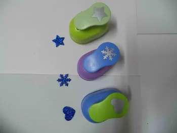 

3pcs(2.5cm) star,snowflower,heart shape craft punch Punch Craft Scrapbooking school Paper Puncher eva hole punch free shipping