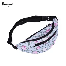 Ruique 3D красочная поясная сумка для женщин, пояс для денег, дорожная сумка для мобильного телефона, Мужская модная поясная сумка с зелеными листьями, стильная сумка-бум