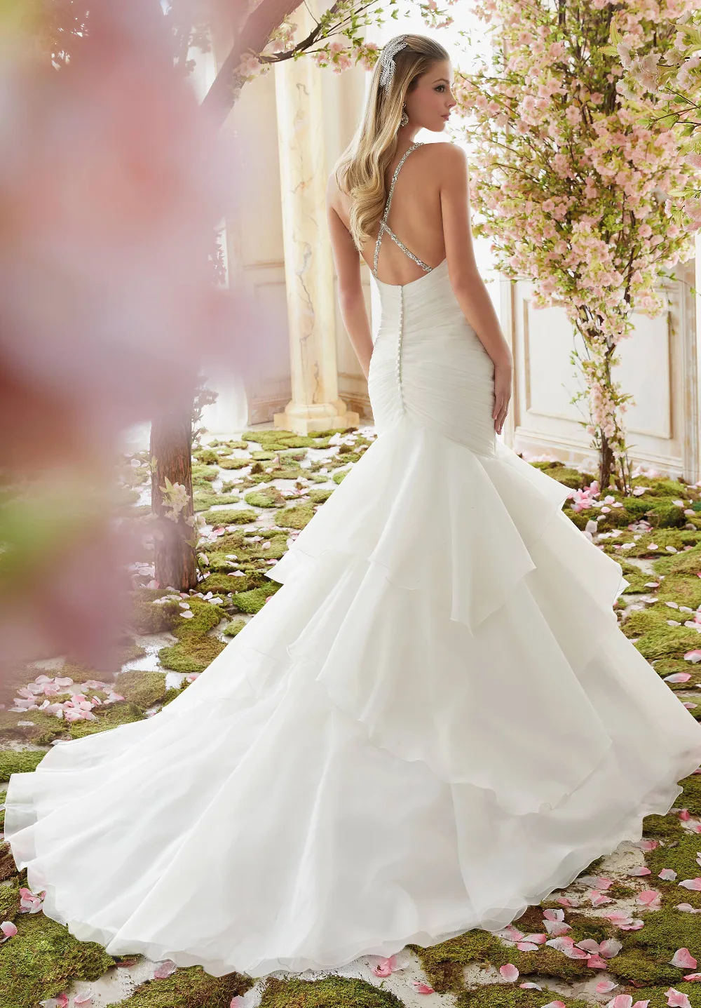 Свадебные платья на тонких бретельках белого цвета с корсетом русалки,, Vestido De Novia, сексуальные свадебные платья русалки на тонких бретельках для невесты