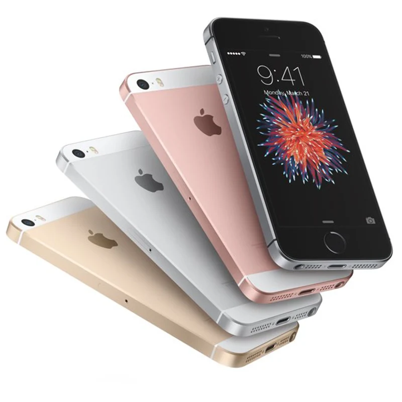 Разблокированный Apple iPhone SE 4 аппарат не привязан к оператору сотовой связи для мобильных телефонов на базе iOS A9 двухъядерный процессор, 2G Оперативная память 16 GB/64 GB Встроенная память 4," 12.0MP смартфон с отпечатками пальцев