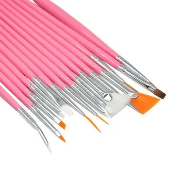 

15 pcs Professional Nail Art Brush Set Line Drawing Painting Pen UV Gel Polish Designs Acrylic Perfect Manicure Books On Tools