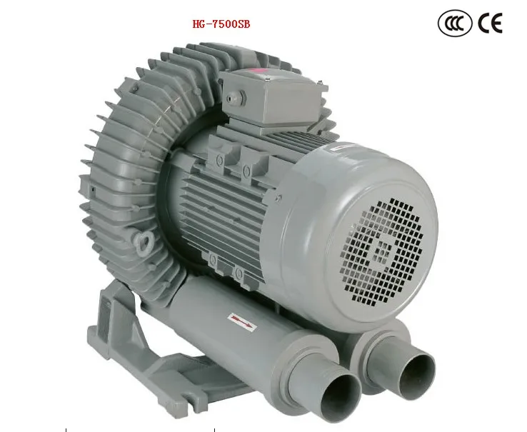 Online HG 7500 Besar Bubuk 7.5kw Air Pompa Vakum 630M3 H Side Saluran Blower Ring Blower Aerator BESAR Untuk Kolam Ikan Pompa oksigen