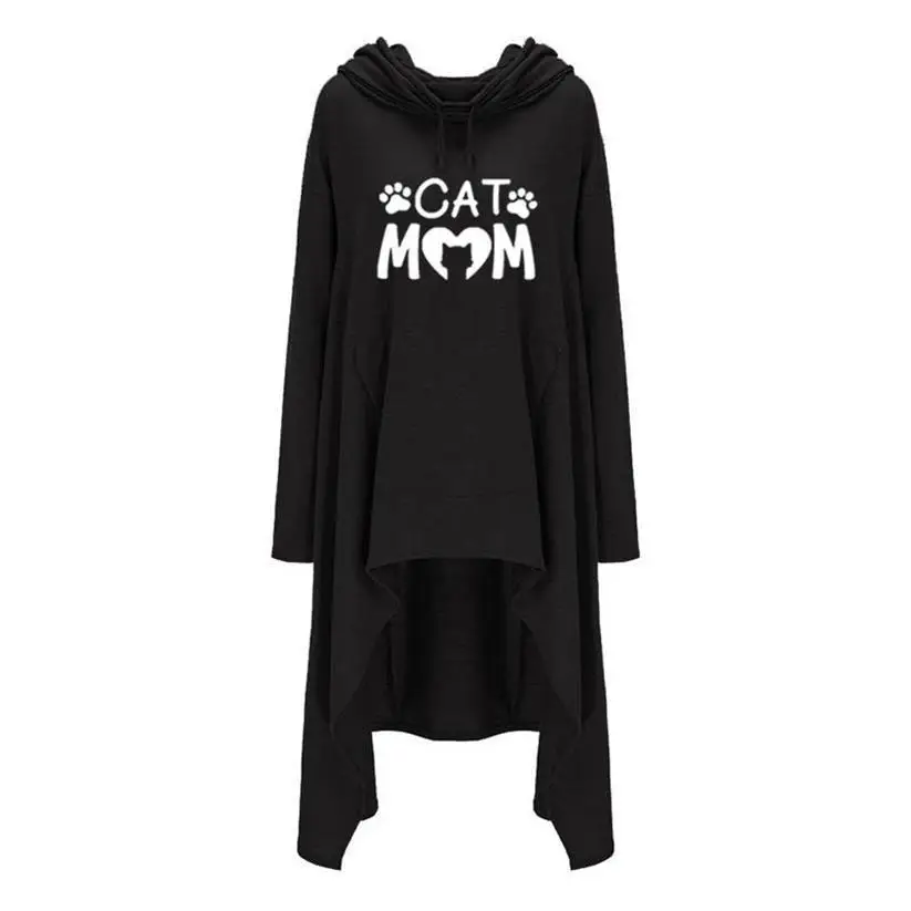 For Women Long Irregular Letters Print Sweatshirt Femmes Hoodies Women Tops Funny 2018 Clothings Youth Comfortable Cropped