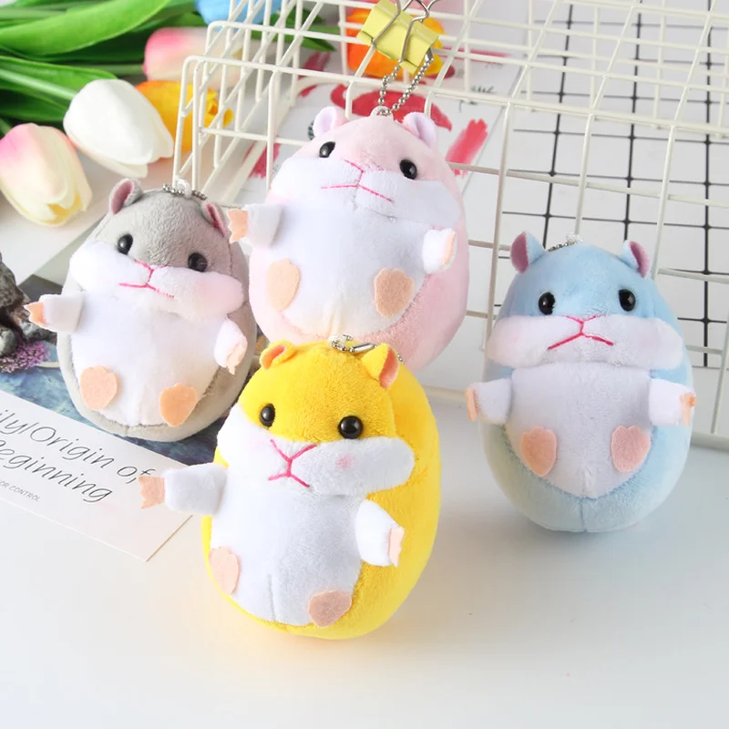 1 Pcs Kawaii Hamster Plush Keychain Soft Stuffed Animals Hamster Mobile