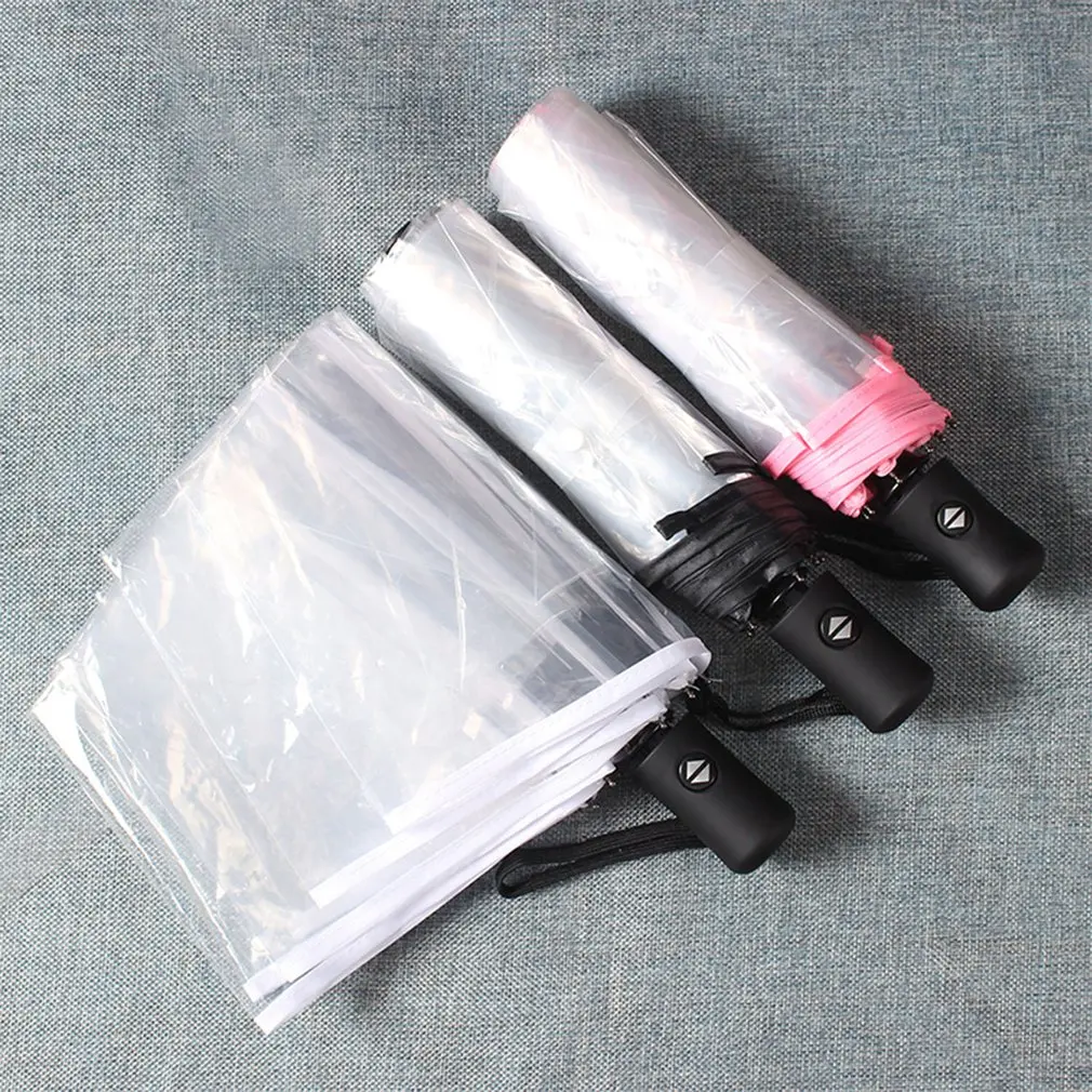 

Transparent Paraguas Automatic Umbrella Rain Women Men Sun Rain Auto Paraguas Compact Folding Windproof Style Clear umbrella