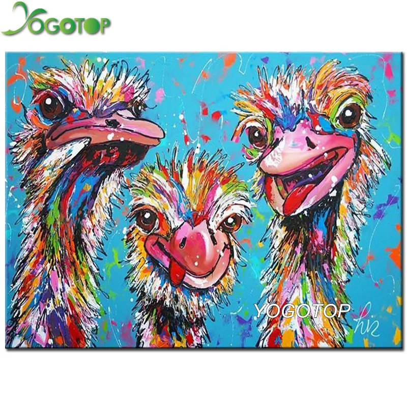 YOGOTOP 5d diamond painting Ostrich Mania Animal diy Diamond Embroidery accessoires Mosaic kit Full drills picture YY697 | Дом и сад