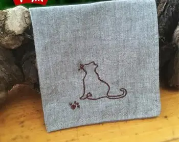 

New cat cotton custom handkerchief couple handcuffs retro original art sweat towel sweat comfort